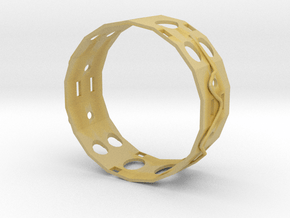 Gold Ear Ring in Tan Fine Detail Plastic