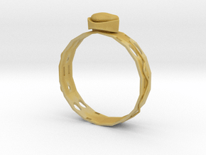 Ring , Ear Ring ,  Pendant on Neck ,  SET Number2 in Tan Fine Detail Plastic