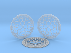 Hyperbolic T.Coasters  in Clear Ultra Fine Detail Plastic
