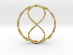 Infinity Pendant in Tan Fine Detail Plastic