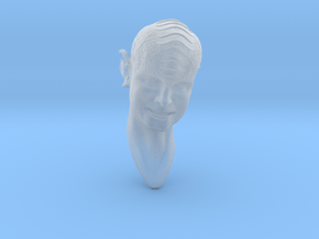 smiling blue alien 1/6 scale in Clear Ultra Fine Detail Plastic