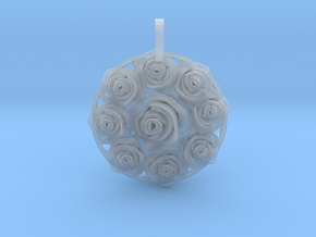 Flower Bouquet Pendant in Clear Ultra Fine Detail Plastic