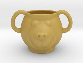 Bear Decorative Mug  in Tan Fine Detail Plastic