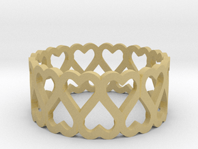 Heart symmetric ring All sizes, Multisize in Tan Fine Detail Plastic: 4.5 / 47.75