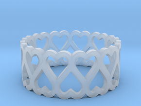 Heart symmetric ring All sizes, Multisize in Clear Ultra Fine Detail Plastic: 4.5 / 47.75