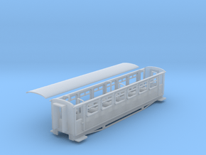 Ffestiniog Rly aluminium 3rd coach NO.116 in Clear Ultra Fine Detail Plastic