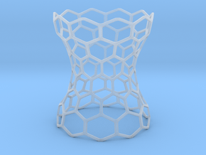 Hex Grid Vase in Clear Ultra Fine Detail Plastic