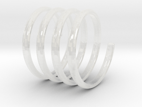 spring coil ring all sizes in Clear Ultra Fine Detail Plastic: 5 / 49