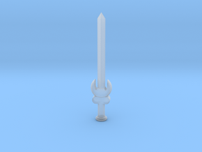 Brick-Scale Long Sword in Clear Ultra Fine Detail Plastic