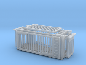 H0 Saur Cage Container in Clear Ultra Fine Detail Plastic