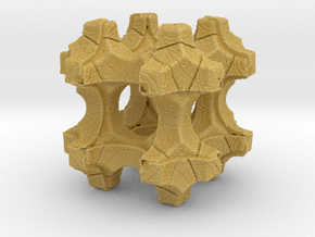 Fractal Cube: 01 in Tan Fine Detail Plastic