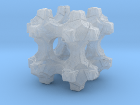 Fractal Cube: 01 in Clear Ultra Fine Detail Plastic