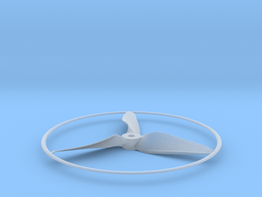 Drone Propeller - 5" CW Pusher With Rim in Clear Ultra Fine Detail Plastic