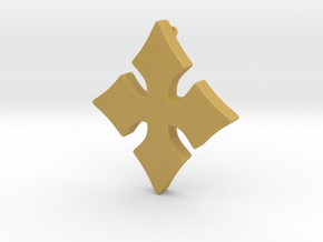 Cosplay Charm - Cross in Tan Fine Detail Plastic