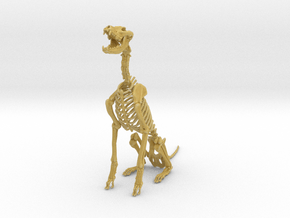 Skeletal Wolf (Sitting) in Tan Fine Detail Plastic