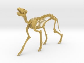 Skeletal Wolf (Howling) in Tan Fine Detail Plastic