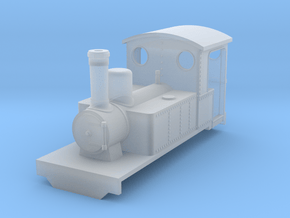 Freelance style bagnall steam locomotive (OO9) in Clear Ultra Fine Detail Plastic