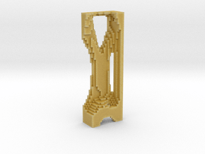 M069_Pixle Tower in Tan Fine Detail Plastic