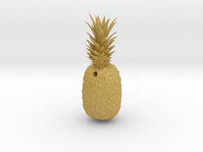 Pineapple Pendant in Tan Fine Detail Plastic