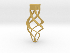 Smooth Spiral Pendant in Tan Fine Detail Plastic