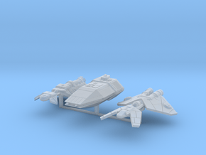 Patrol Ships 3 pack in Clear Ultra Fine Detail Plastic