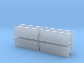 Barrier-JerseyWall-8 in Clear Ultra Fine Detail Plastic