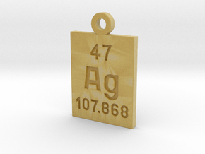 Ag Periodic Pendant in Tan Fine Detail Plastic