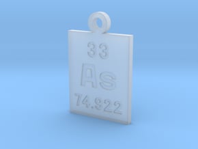 As Periodic Pendant in Clear Ultra Fine Detail Plastic
