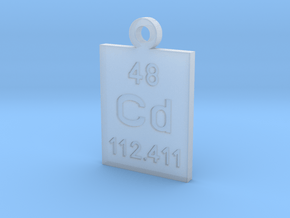 Cd Periodic Pendant in Clear Ultra Fine Detail Plastic