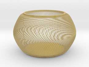 Squishy Bowl in Tan Fine Detail Plastic