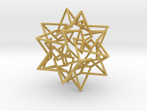 Star Dodecahedron in Tan Fine Detail Plastic