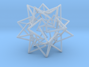 Star Dodecahedron in Clear Ultra Fine Detail Plastic