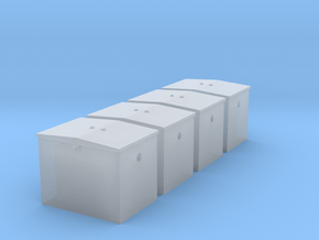 HO - GN Railway -  Battery Box - Qty. 4 in Clear Ultra Fine Detail Plastic