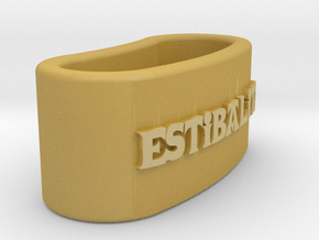 ESTIBALITZ 3D Napkin Ring with daisy in Tan Fine Detail Plastic