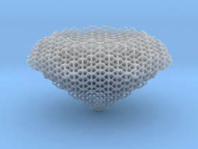 Diamond Hexagon in Clear Ultra Fine Detail Plastic