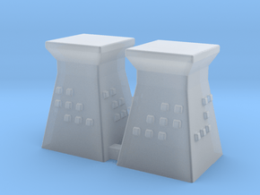 2mm / 3mm Scale Guard Tower (x2) in Clear Ultra Fine Detail Plastic