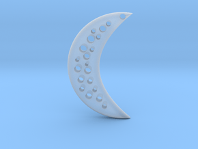 Moon Earring in Clear Ultra Fine Detail Plastic
