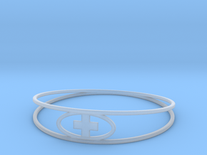 Round Plus Bracelet in Clear Ultra Fine Detail Plastic