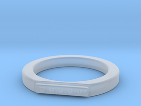 5 Heart Ring in Clear Ultra Fine Detail Plastic