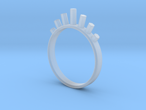 Ring with Hexagons in Clear Ultra Fine Detail Plastic