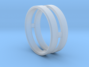 Double Ring in Clear Ultra Fine Detail Plastic
