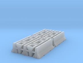 1/87 H0 Betonschutzwand (Jersey Profil) 10x in Clear Ultra Fine Detail Plastic