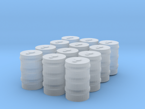 12 55 gallon drums in Clear Ultra Fine Detail Plastic