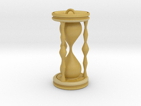 Hourglass pendant in Tan Fine Detail Plastic