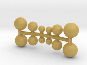 Printle Thing Spheres 1mm to 2 mm in Tan Fine Detail Plastic