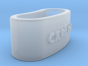 CARLOS Napkin Ring with lauburu in Clear Ultra Fine Detail Plastic