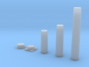 Doric Column in Clear Ultra Fine Detail Plastic