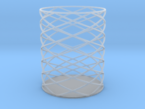 Spiral Hex Pencil Holder in Clear Ultra Fine Detail Plastic