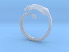 Sleeping Lioness Ring in Clear Ultra Fine Detail Plastic