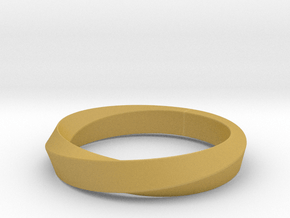 iRiffle Mobius Narrow Ring I（Size 12.5) in Tan Fine Detail Plastic